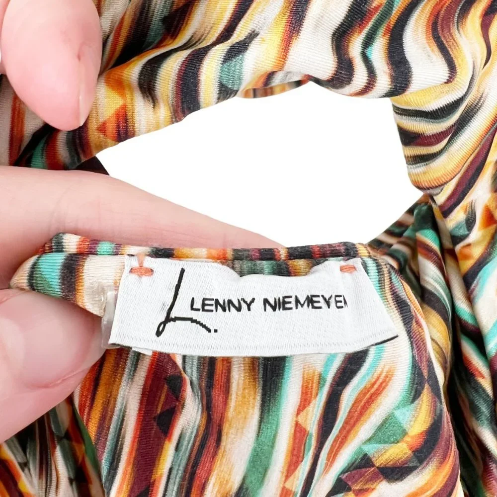 Anthropologie Lenny Niemeyer One Piece Open Strappy Back Strapless Boho Swimsuit - Picture 2 of 7